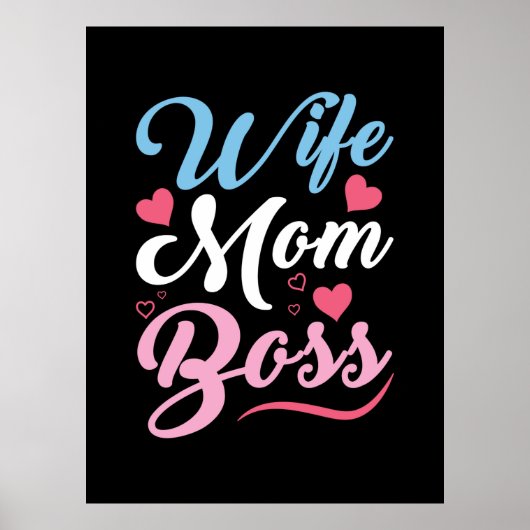 Mutter Art Ehefrau Mama Boss Poster (Vorne)