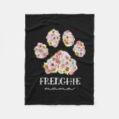 Mutter Art Frenchie Mama Floral Paw French Bulldog Fleecedecke (Vorderseite)