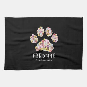 Mutter Art Frenchie Mama Floral Paw French Bulldog Geschirrtuch