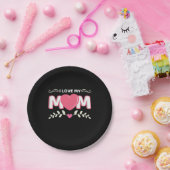 Mutter Art I Liebe Meine Mama Pappteller (Party)