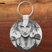 Mutter Art in B/W Schlüsselanhänger (Vorderseite)