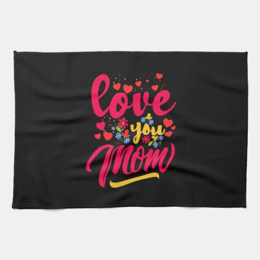 Mutter Art Liebe Sie Mama Geschirrtuch (Horizontal)