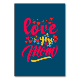 Mutter Art Liebe Sie Mama Tischnummer