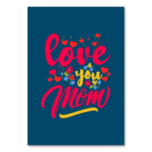 Mutter Art Liebe Sie Mama Tischnummer (Vorderseite)