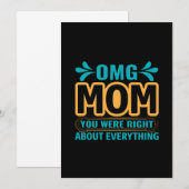 Mutter Art Mama Sie hatten recht Einladung (Vorne/Hinten)