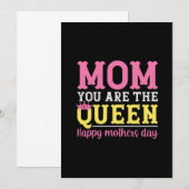 Mutter Art Mama Sie sind die Königin Einladung (Vorne/Hinten)