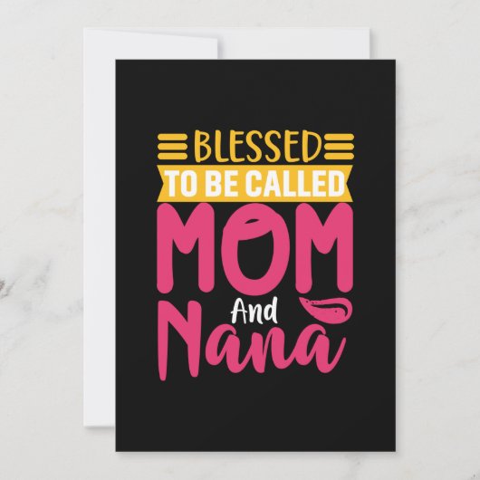Mutter Art Mama und Nana Feiertagskarte (Vorderseite)