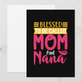Mutter Art Mama und Nana Feiertagskarte (Vorne/Hinten)
