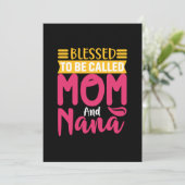 Mutter Art Mama und Nana Feiertagskarte (Stehend Vorderseite)