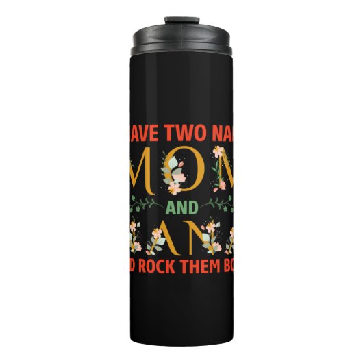 Mutter Art Mama und Nana Thermosbecher (Vorderseite)
