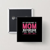 Mutter Art mein Nickname ist Mama Button (Vorne & Hinten)