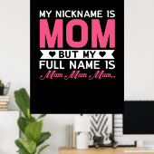 Mutter Art mein Nickname ist Mama Poster (Heimbüro)