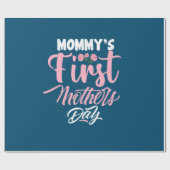 Mutter Art Mommys erster Muttertag Geschenkpapier (Flach)