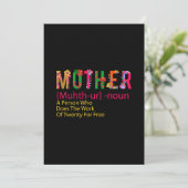 Mutter Art Mutter Blume Definition Einladung (Stehend Vorderseite)