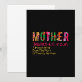 Mutter Art Mutter Blume Definition Einladung (Vorne/Hinten)