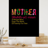 Mutter Art Mutter Blume Definition Poster (Küche)