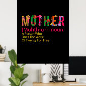 Mutter Art Mutter Blume Definition Poster (Heimbüro)