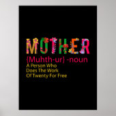 Mutter Art Mutter Blume Definition Poster (Vorne)