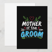 Mutter Art Mutter des Bräutigams Einladung (Vorne/Hinten)