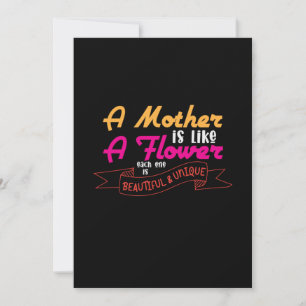 Mutter Art Mutter ist wie Blume Feiertagskarte