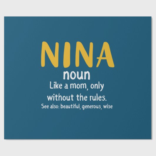 Mutter Art Nina Definition Geschenkpapier (Flach)