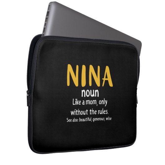 Mutter Art Nina Definition Laptopschutzhülle (Vorne Rechts)