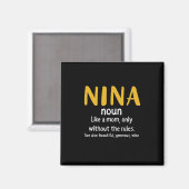 Mutter Art Nina Definition Magnet (Vorderseite/Rückseite)