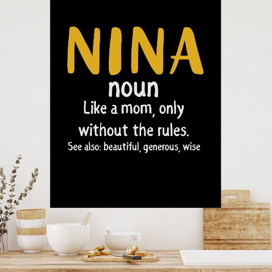 Mutter Art Nina Definition Poster (Küche)