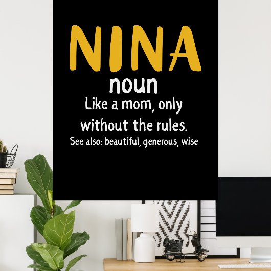 Mutter Art Nina Definition Poster (Heimbüro)
