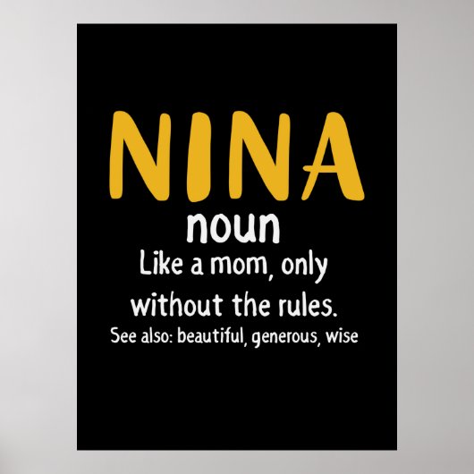 Mutter Art Nina Definition Poster (Vorne)