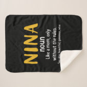 Mutter Art Nina Definition Sherpadecke (Vorderseite (Horizontal))