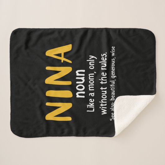 Mutter Art Nina Definition Sherpadecke (Vorderseite (Horizontal))