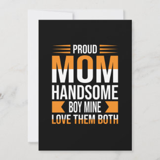 Mutter Art Proud Mama Handsome Boy Einladung