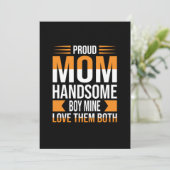 Mutter Art Proud Mama Handsome Boy Einladung (Stehend Vorderseite)