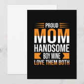 Mutter Art Proud Mama Handsome Boy Einladung (Vorne/Hinten)