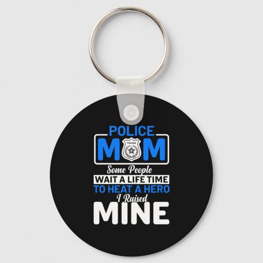Mutter Art Proud Polizei Mama Schlüsselanhänger (Vorderseite)