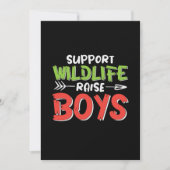 Mutter Art Support Wildlife Raise Boys Einladung (Vorderseite)