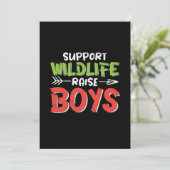 Mutter Art Support Wildlife Raise Boys Einladung (Stehend Vorderseite)