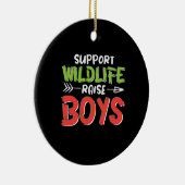 Mutter Art Support Wildlife Raise Boys Keramik Ornament (Rechts)