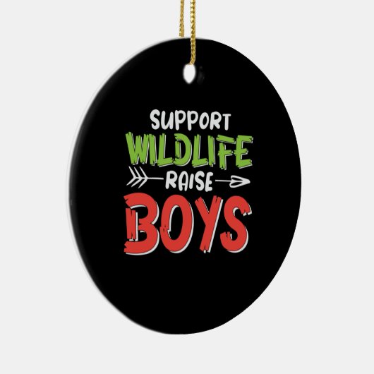 Mutter Art Support Wildlife Raise Boys Keramik Ornament (Rechts)