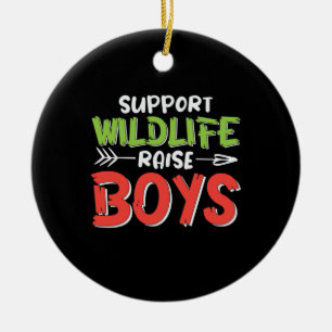 Mutter Art Support Wildlife Raise Boys Keramik Ornament