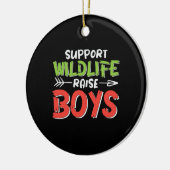 Mutter Art Support Wildlife Raise Boys Keramik Ornament (Links)