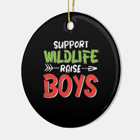 Mutter Art Support Wildlife Raise Boys Keramik Ornament (Links)