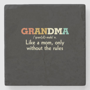 Mutter Art Vintage Oma Definition Steinuntersetzer