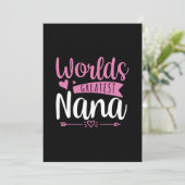 Mutter Art World Beste Nana Einladung (Stehend Vorderseite)