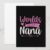 Mutter Art World Beste Nana Einladung (Vorne/Hinten)