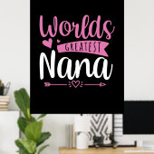 Mutter Art World Beste Nana Poster (Heimbüro)