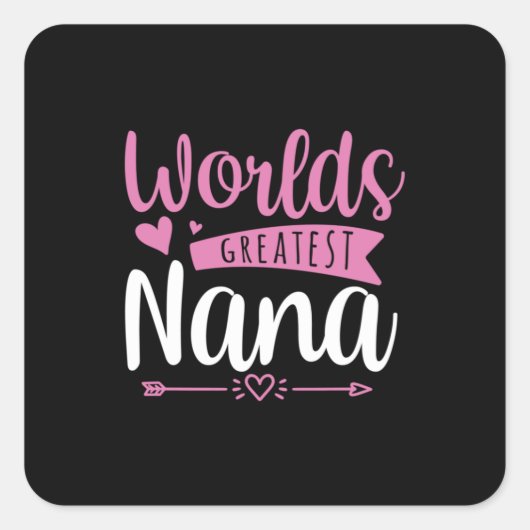 Mutter Art World Beste Nana Quadratischer Aufkleber (Vorderseite)