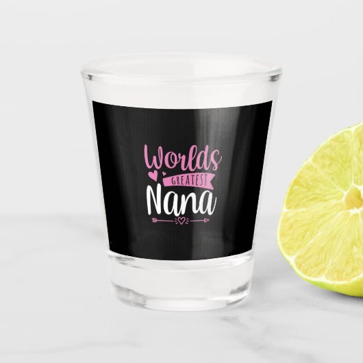 Mutter Art World Beste Nana Schnapsglas (Vorderseite)