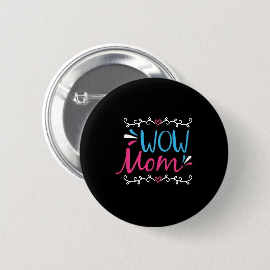 Mutter Art Wow Mama Button (Vorne & Hinten)